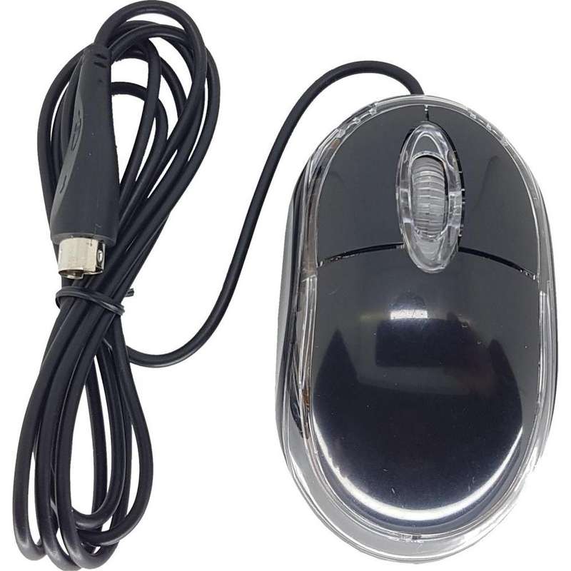 OPTICAL MOUSE PS2 BLACK 3 BUTTON
