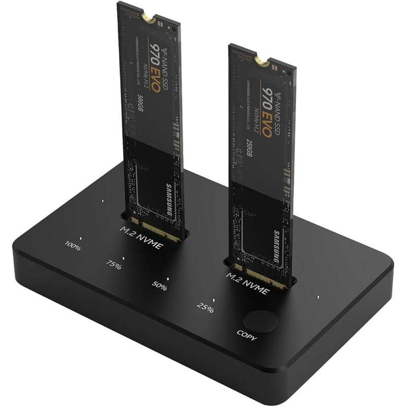 DUAL BAY M.2 SSD DOCK WITH CLONE