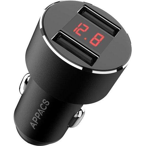 DUAL PORT CAR CHARGER WITH LED