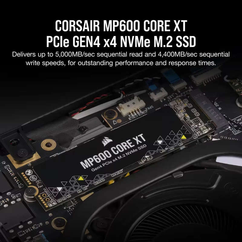Corsair MP600 CORE XT 4TB NVMe PCIe M.2 SSD; Read Up To 5000MB/s; Write up to 4400MB/s