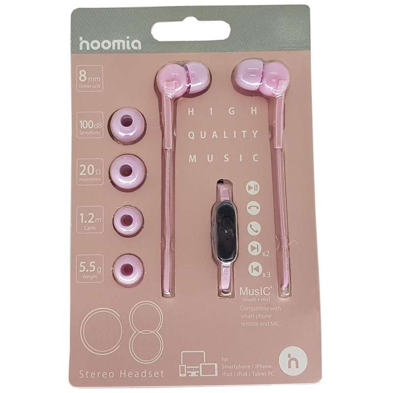 STEREO EARPHONE + MIC SAKURA 1.2M