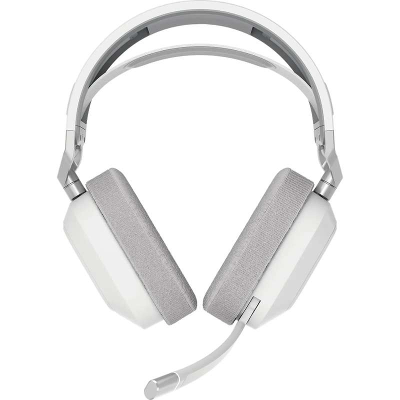 HS80 MAX WIRELESS Premium White Headset; Spatial Audio; 50mm Audio Drivers; Omni-directional Micr...