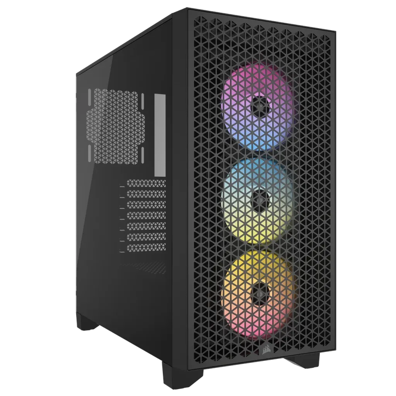 3000D RGB AIRFLOW Black Mid-Tower BPC Case; 2x 3.5'' |  2x 2.5'' Drive Bays; Up to 360mm Radiator...