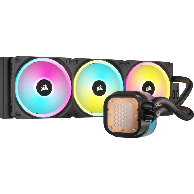 Corsair iCUE LINK H150i LCD Liquid CPU Cooler - QX120 RGB Fans - 360mm Radiator - Fits Intel® LG...