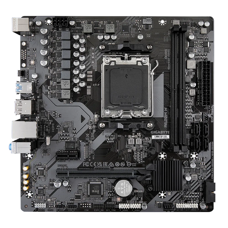 GIGABYTE AMD A620 Chipset for AMD AM5; 2x Dual DDR5; 1x M2; HDMI; DP; mATX.