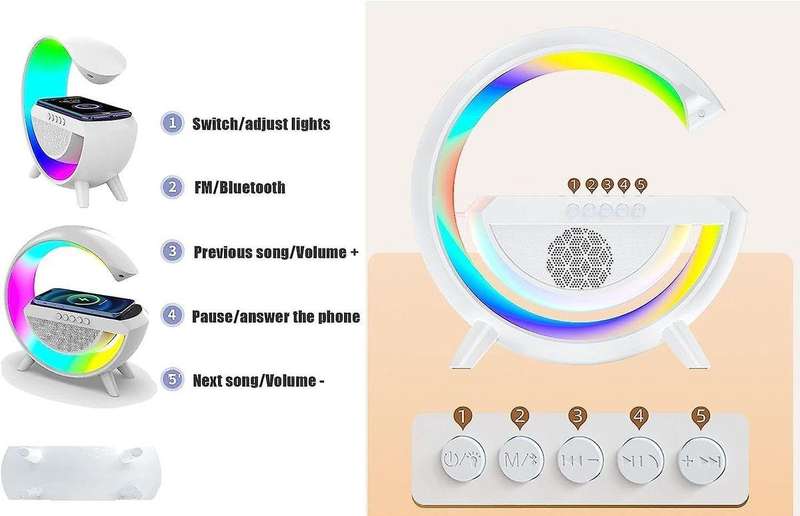 LED LIGHT RADIO & WIRELESS CHARER