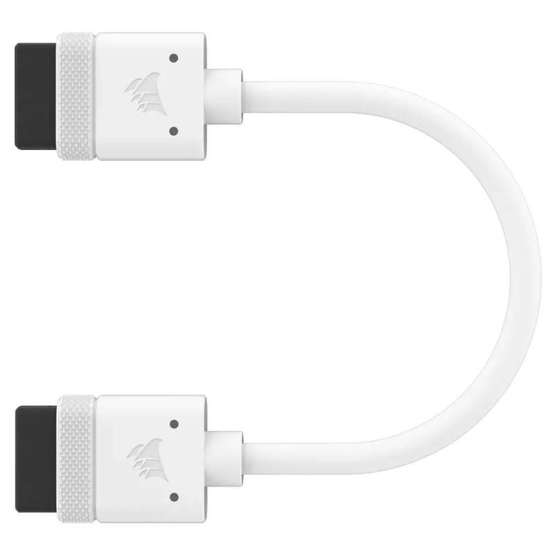 CORSAIR iCUE LINK Cable; 2x 100mm with Straight connectors; White