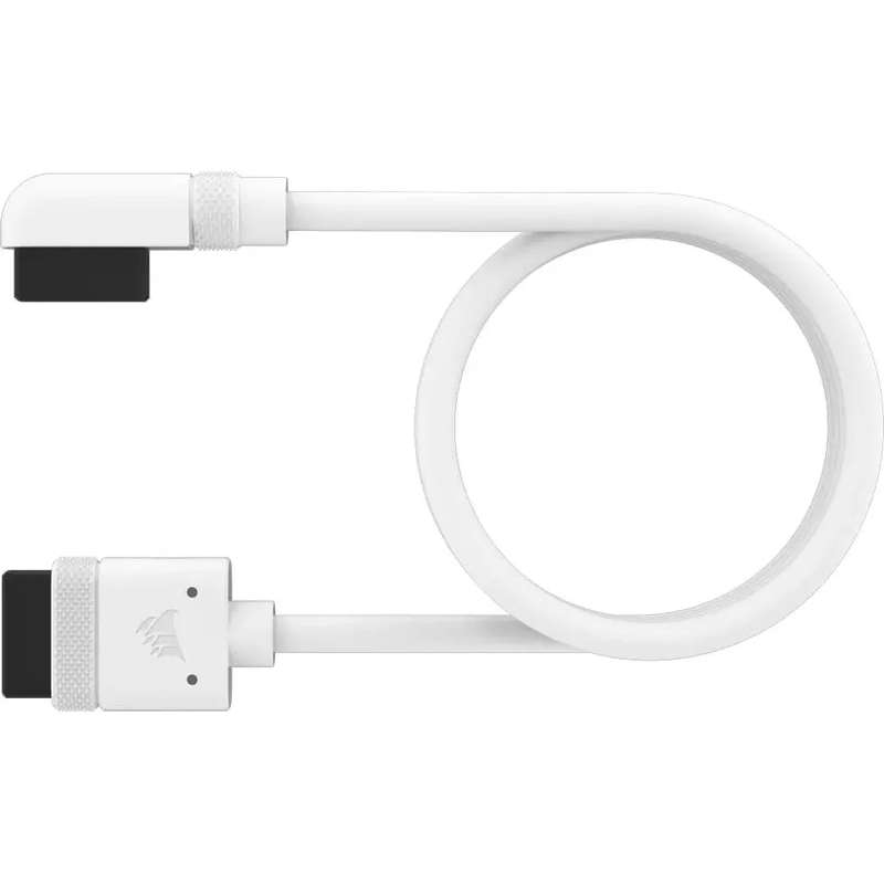 CORSAIR iCUE LINK Cable; 1x 600mm with Straight/Slim 90° connectors; White