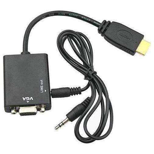 HDMI TO VGA+3.5MM AUDIO 10CM - REFURB
