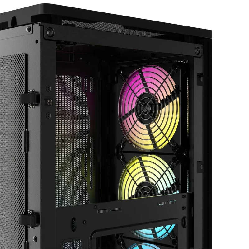 iCUE 2000D RGB AIRFLOW Black Mini-ITX PC Case; 3x 2.5'' Drive Bays; Up to 360mm Radiator compatib...