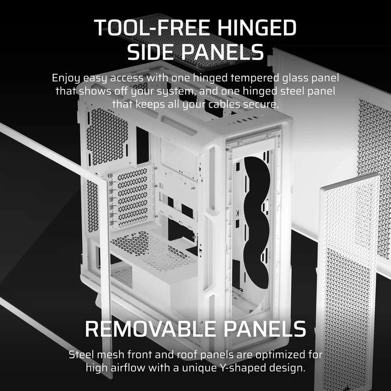 5000T Mid-Tower PC Case; White
