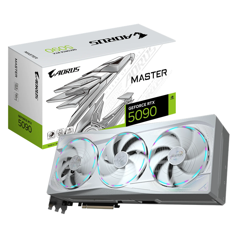 GIGABYTE nVidia GeForce RTX 5090 AORUS MASTER ICE  - 32GB GDDR7; 512-Bit Memory Bus; 1x HDMI; 3x ...