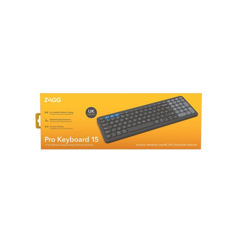 ZAGG Pro Keyboard Mid Size-Charcoal-UK 15''
