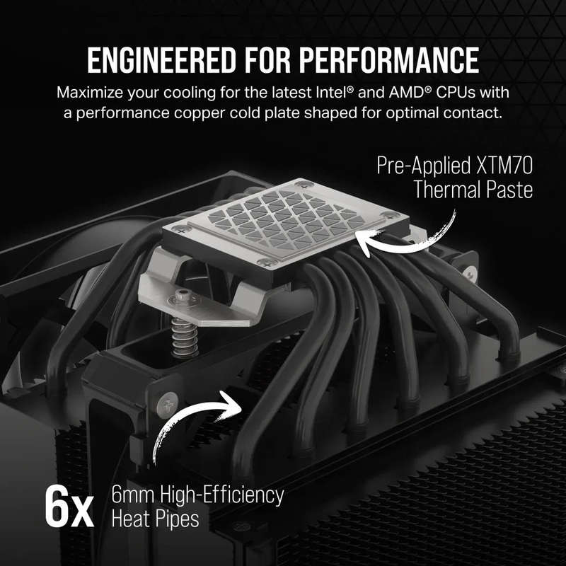 Corsair A115 High-Performance Dual Fan Tower CPU Air Cooler
