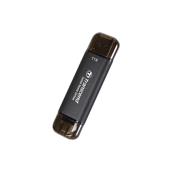 TRANSCEND 1 TB ESD310C USB3.2 TYPE A & C (USB 10Gbps) OTG COMPACT PORTABLE SSD  - Read 1050MB/s W...