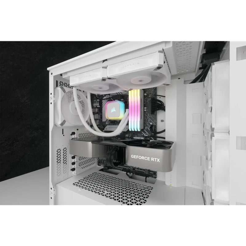 Corsair iCUE H100i ELITE RGB 240mm Liquid CPU Cooler - White AMD: AM5; AM4; sTRX4; sTR4 | Intel L...
