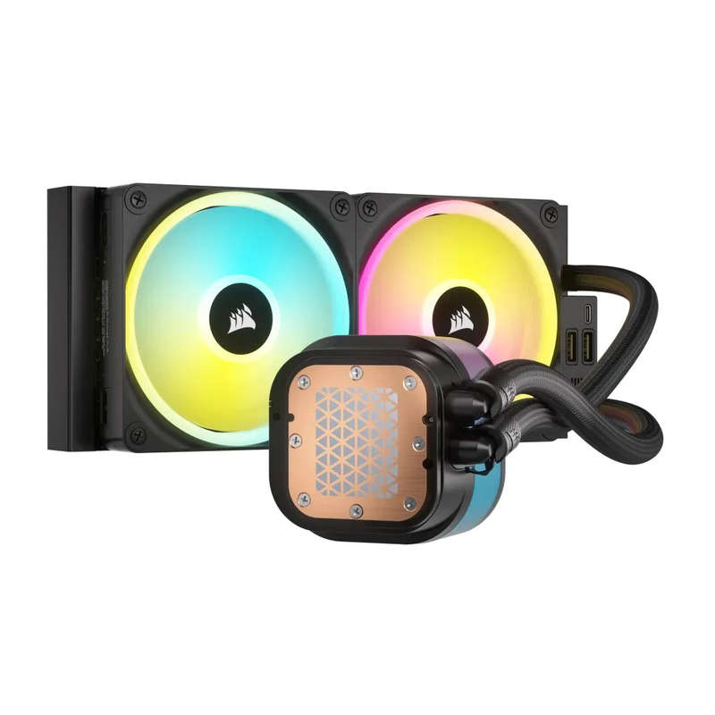 Corsair iCUE LINK H100i RGB Liquid CPU Cooler - QX120 RGB Fans - 240mm Radiator - Fits Intel® LG...