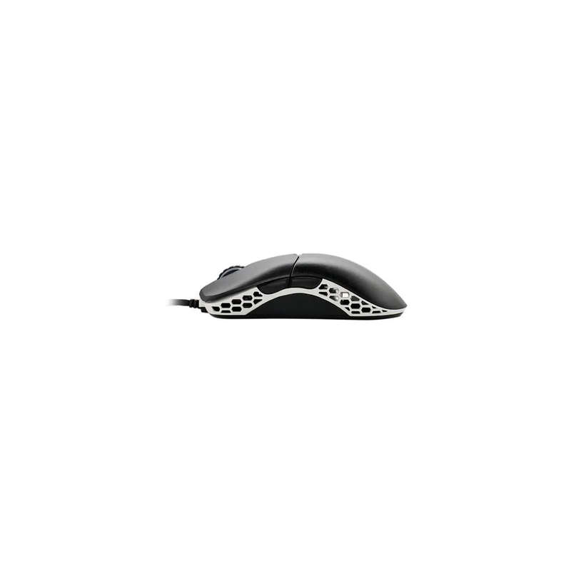 Ducky Mouse Feather Black and White - Huano Blue switches; PixArt sensor; 16000 DPI.