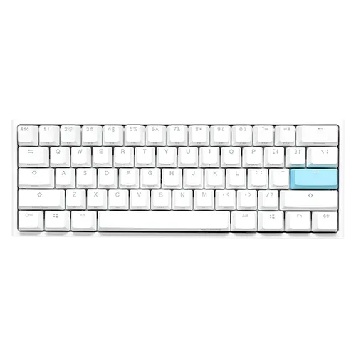 Ducky Keyboard One 2 Pro 60% Mechanical Keyboard; RGB; PBT Double Shot Keycaps  - White- Cherry S...