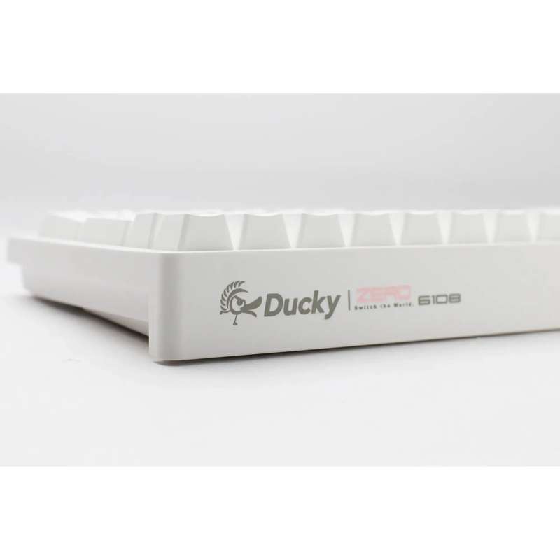 Ducky Keyboard Zero 6108 100% Mechanical Wireless Keyboard; RGB; USB 2.0 / 2.4GHz / BT - White - ...