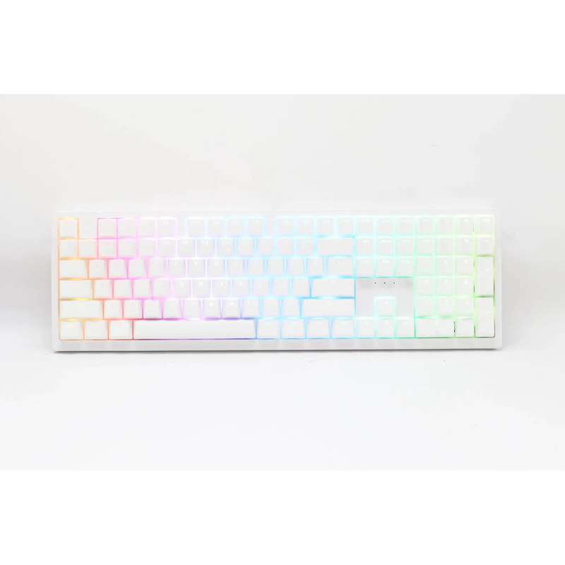 Ducky Keyboard Zero 6108 100% Mechanical Wireless Keyboard; RGB; USB 2.0 / 2.4GHz / BT - White - ...