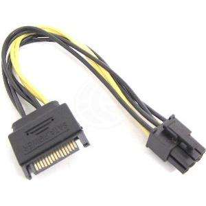 SATA MALE 15 PIN TO 6 PIN PCI-E