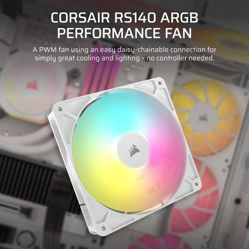 Corsair RS140 ARGB 140mm PWM Fan  White