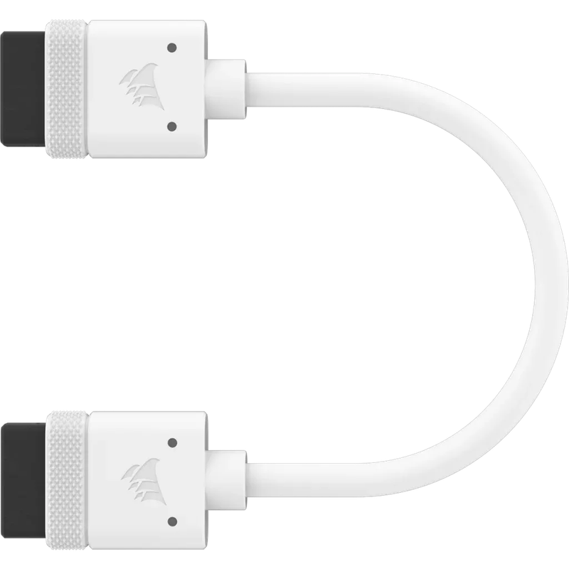 CORSAIR iCUE LINK Cable; 2x 100mm with Straight connectors; White