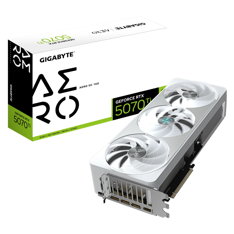 GIGABYTE nVidia GeForce RTX 5070Ti AERO OC - 16GB GDDR7 HDMIx1/DPx3