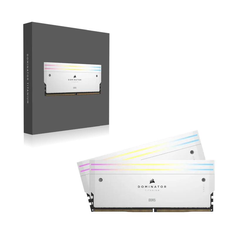 Corsair DOMINATOR TITANIUM 48GB (2 x 24GB) DDR5 7200 CL36-46-46-116 1.40V Intel XMP - WHITE