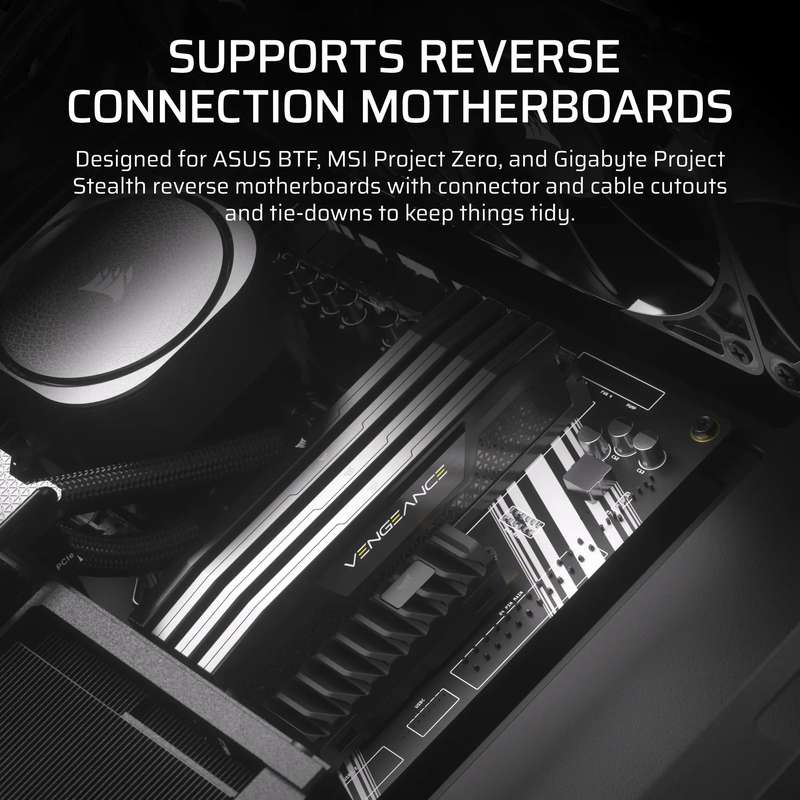 FRAME 4000D Black Mid-Tower PC Case; 2x 3.5'' |  2x 2.5'' Drive Bays; Up to 360mm Radiator compat...