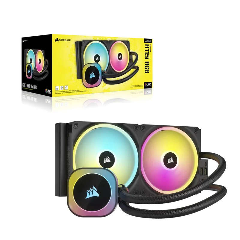 Corsair iCUE LINK H115i RGB Liquid CPU Cooler - QX140 RGB Fans - 280mm Radiator - Fits Intel® LG...