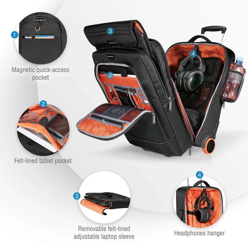 EVERKI EKB420 WHEELED 420 15- 18.4'' LAPTOP TROLLEY BAG