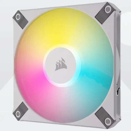 CORSAIR iCUE AF120 RGB SLIM 120mm PWM Fluid Dynamic Bearing Fan - Dual Pack - White