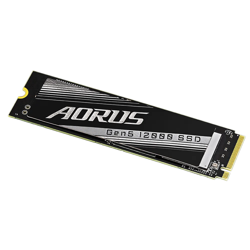 Gigabyte AORUS Gen5 12000 SSD 1TB read 11;700 MB/s; Write 9;500MB/s.