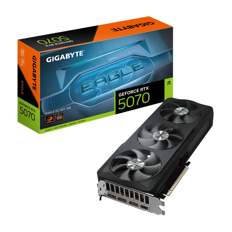 GIGABYTE nVidia GeForce RTX 5070 EAGLE OC SFF - 12GB GDDR7 HDMIx1/DPx3
