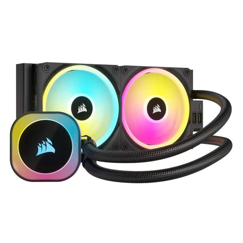 Corsair iCUE LINK H100i RGB Liquid CPU Cooler - QX120 RGB Fans - 240mm Radiator - Fits Intel® LG...