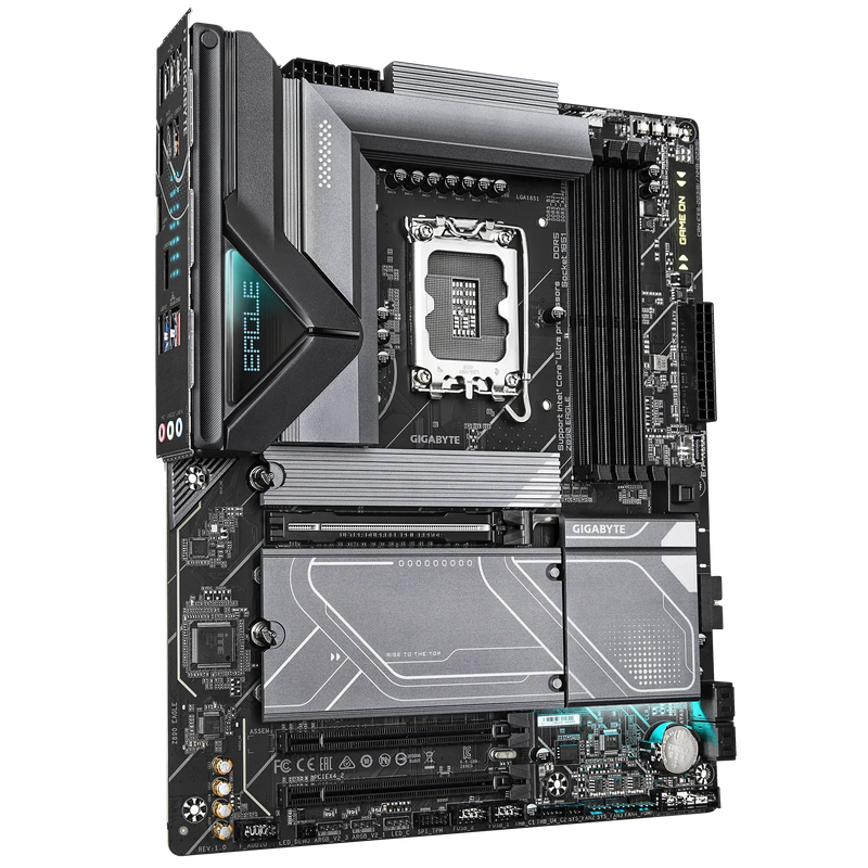 GIGABYTE Intel® Z890 Chipset for LGA 1851; 4x DDR5; 4x M2; USB4® USB Type-C®/DP; ATX.