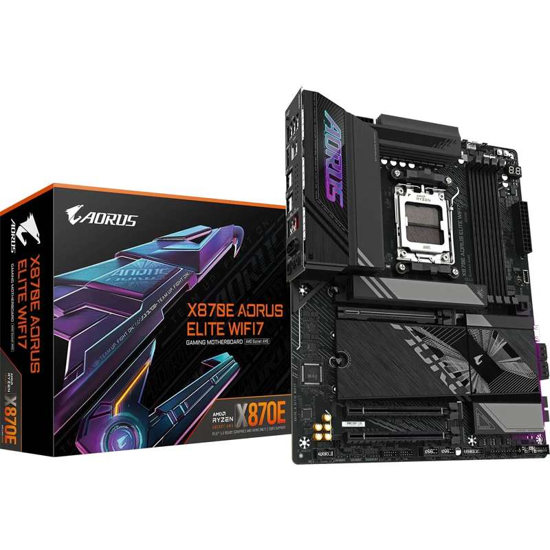 GIGABYTE Aorus AMD X870 Chipset for AMD AM5; 4x DDR5; 4x M2; 2x HDMI (1x Front)/2 x USB4® USB Ty...
