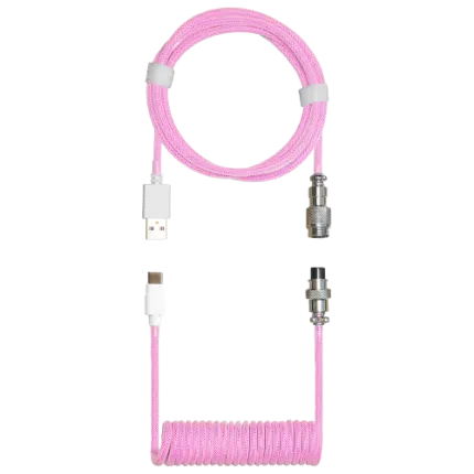 CM KB Coiled Cable; Double-Sleeved; Magenta; Type C