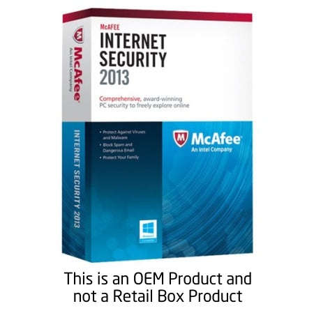 MCAFEE INTERNET SECURITY 2013 1 USR OEM