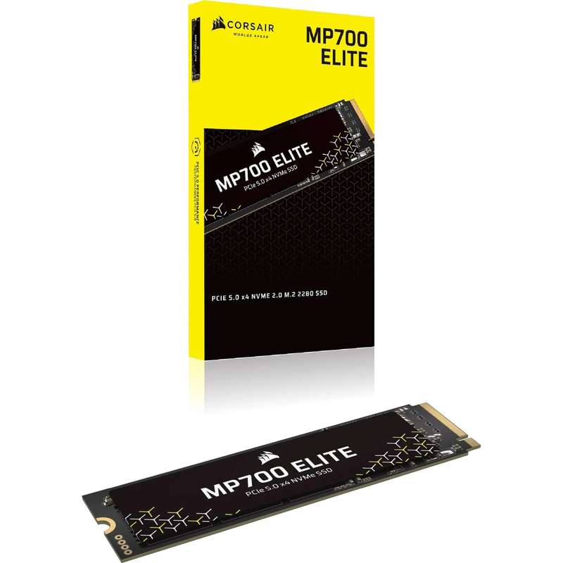 Corsair MP700 ELITE 1TB M.2 NVMe PCIe Gen. 5 x4 SSD (no heatsink); Read Up To 10 00MB/s; Write up...