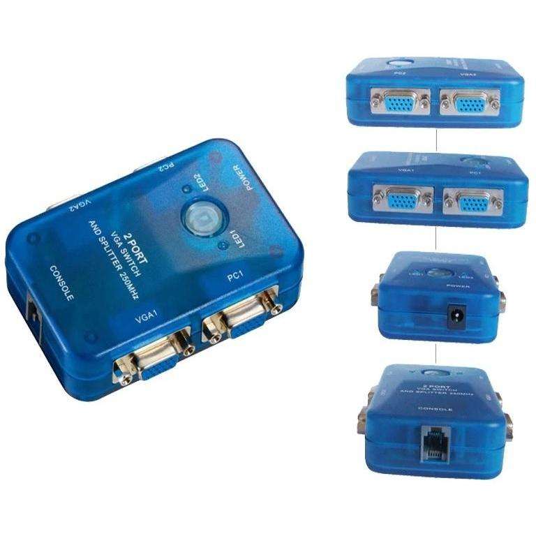 2 IN 2 OUT VGA SWITCH AND SPLITTER