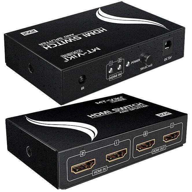 2 IN 2 OUT HDMI SWITCH AND SPLITTER