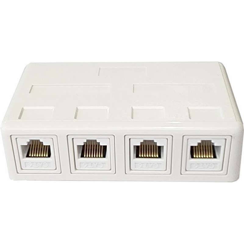 4 WAY RJ45 WALL BOX