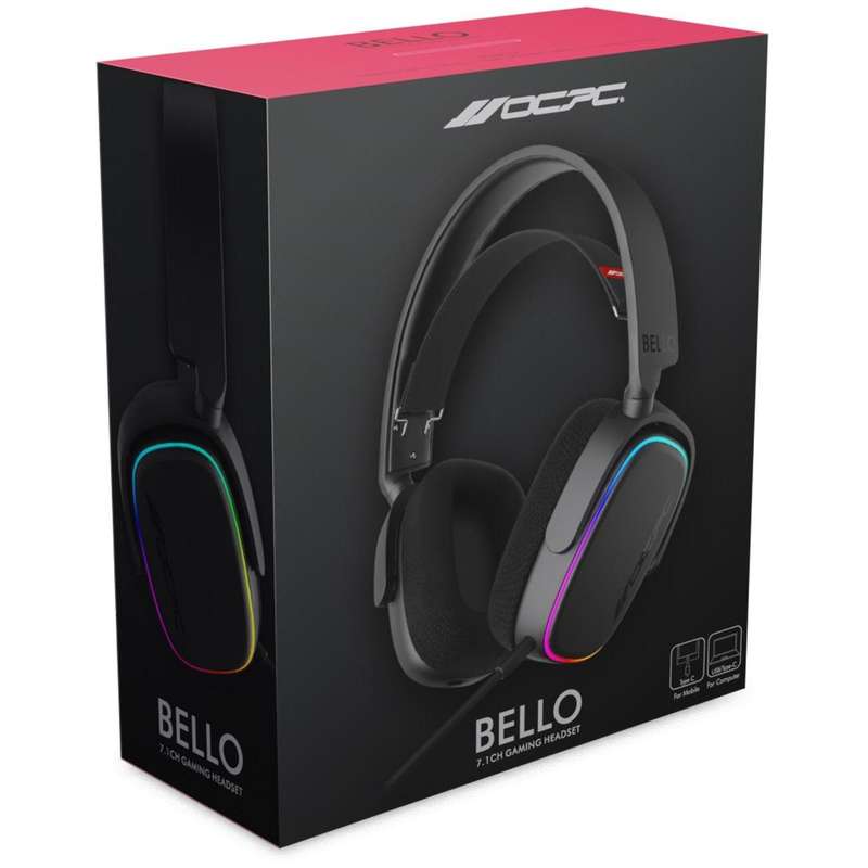 OCPC BELLO GAMING HEADSET 7.1 BLACK