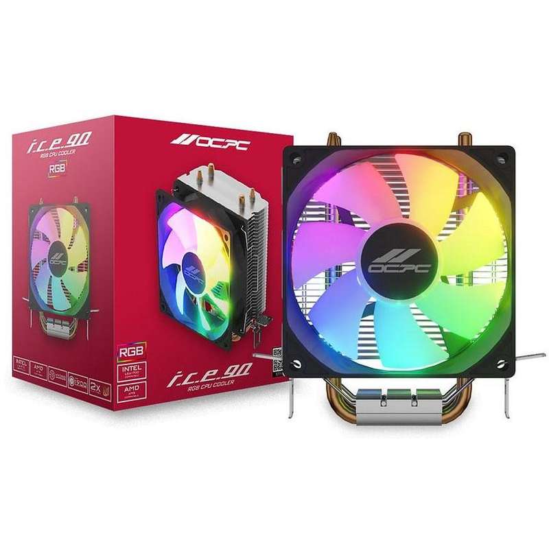 OCPC I.C.E. 90 RGB CPU COOLER 90MM BLACK