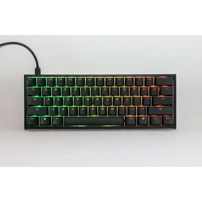 Ducky Keyboard One 2 Pro 60% Mechanical Keyboard; RGB; PBT Double Shot Keycaps - Cherry Black .
