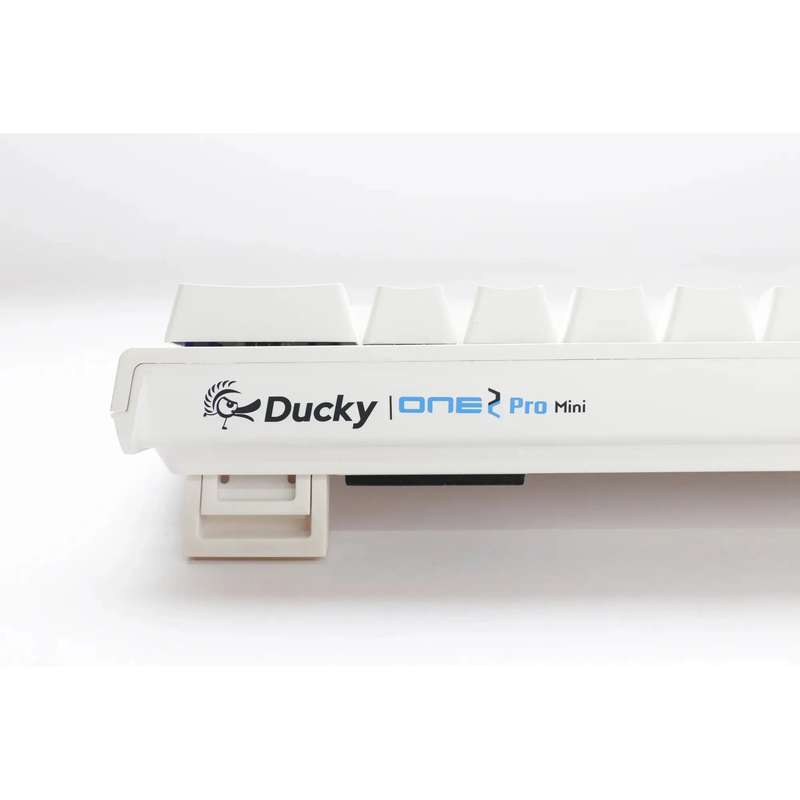 Ducky Keyboard One 2 Pro 60% Mechanical Keyboard; RGB; PBT Double Shot Keycaps - White- Cherry Red .