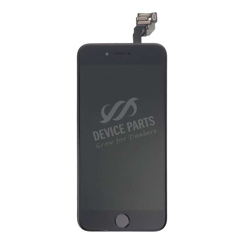 Screen Replacement With Small Parts with Fingerprint Sensor Flex Cable for iPhone 6 Black OEM R